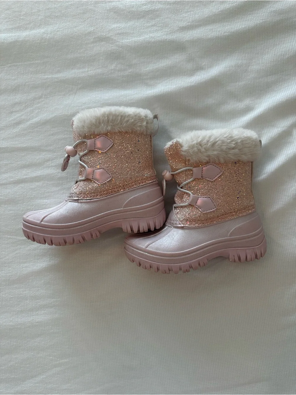 Fall Creek Kids Pink Glitter Snow Boots